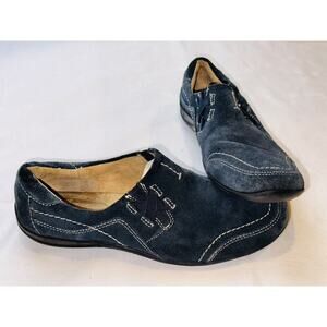 Naturalizer French Blue Suede February Slip On Casual Loafers Sz 7.5 M